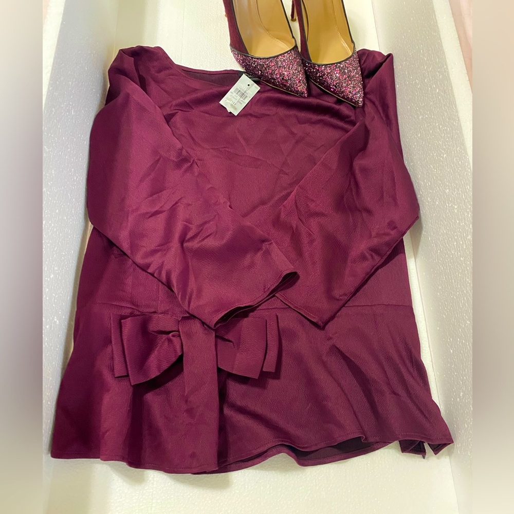 NWT Ann Taylor blouse with bow accent  Sz 8P